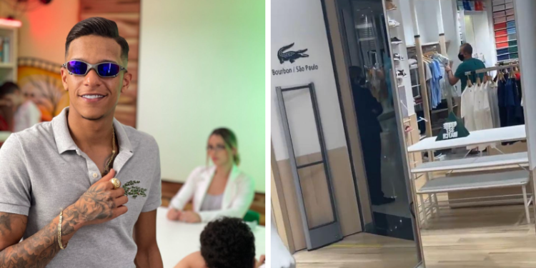 MC Paulin da Capital é perseguido por segurança no shopping