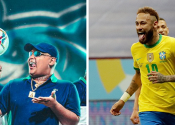 Neymar chega ao jogo do Brasil ao som do MC Ryan SP