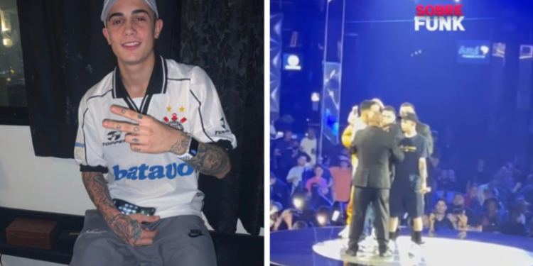 Segurança confunde MC Hariel com fã e tenta tirá-lo do palco; veja