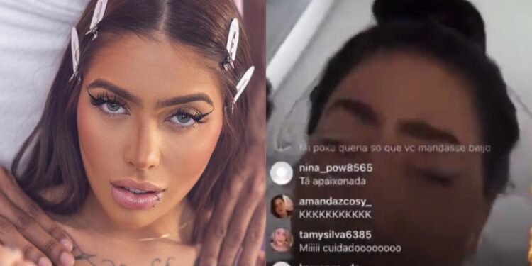 Mirella vaza foto sensual durante live; veja o vídeo
